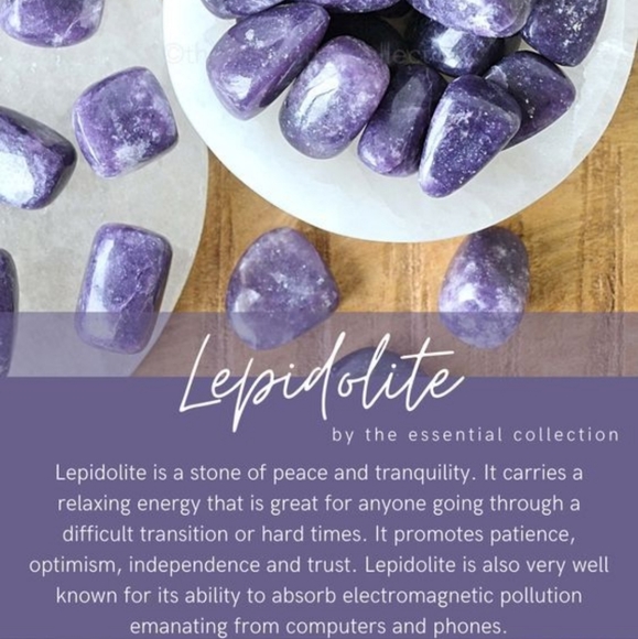 Lepidolite (aka Purple Mica) Oval Shape Palm Stone - Picture 3 of 7